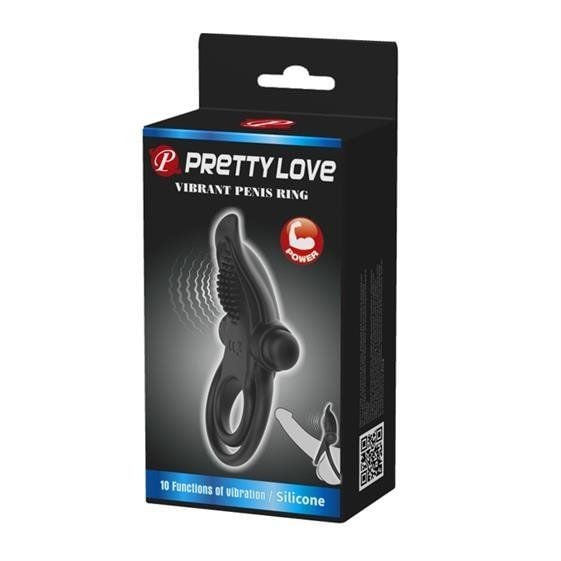 Inel penis Pretty Love Vibrant Penis Ring Black - 1 | YEO