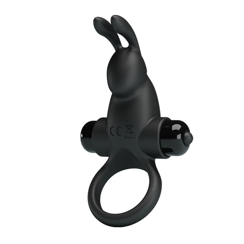 Inel penis Pretty Love Vibro Penis Ring Rabbit I Black