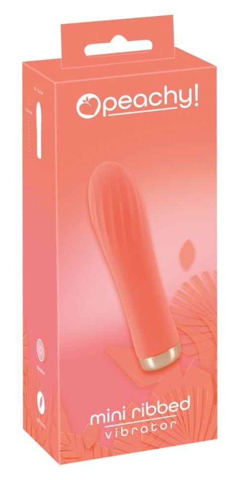 Mini vibrator vaginal și anal cu 10 moduri de vibrație Mini Ribbed Vibrator (13,6 cm)