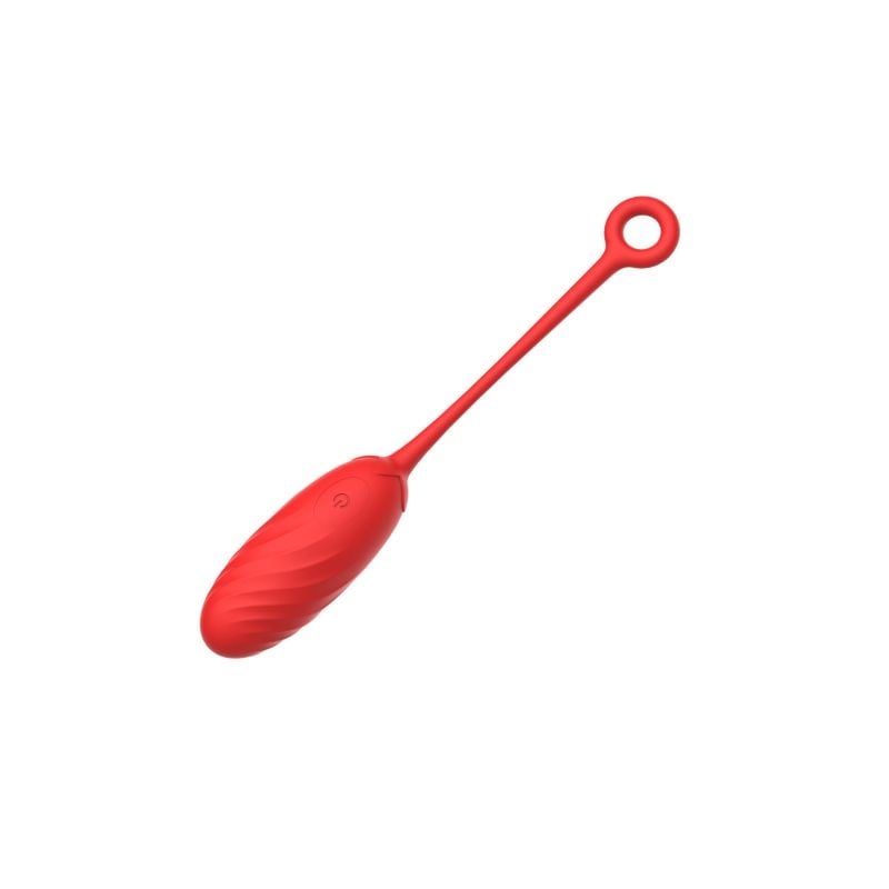 Ou vibrator cu 10 moduri de vibratii si telecomanda wireless Egg Vibrator Pearl Love, Red (19.5cm)