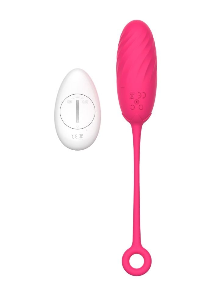 Ou vibrator cu 10 moduri de vibratii si telecomanda wireless Egg Vibrator Pearl Love, Pink (19.5cm) - 2 | YEO