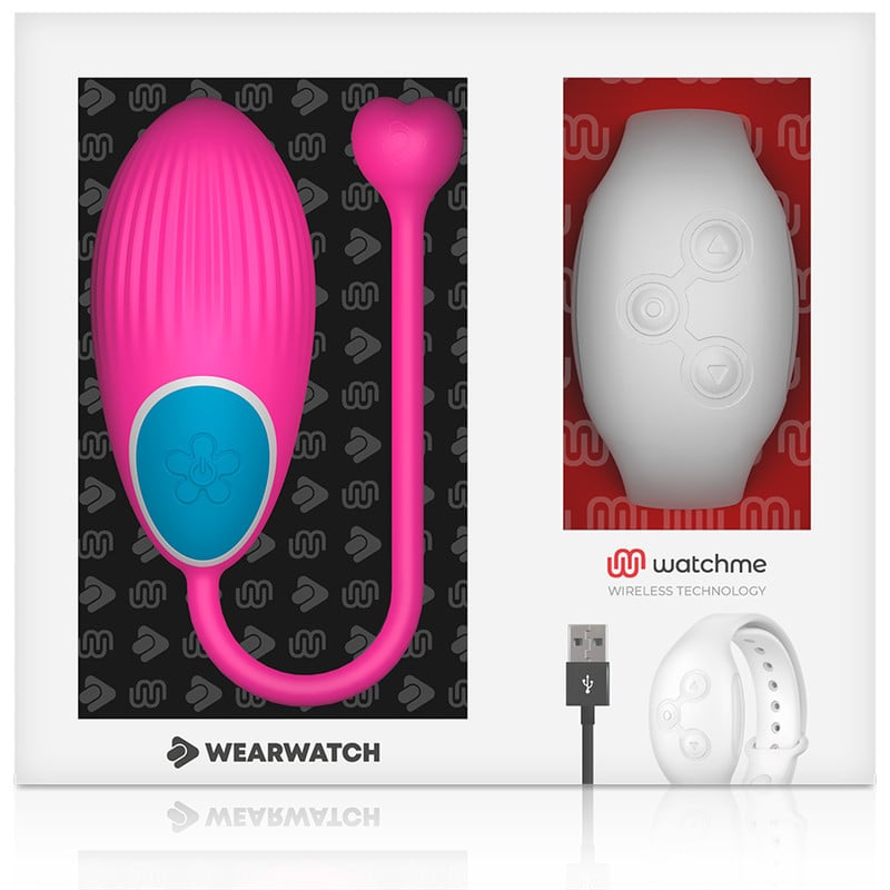 Ou vibrator Inteligent Wearwatch - Watchme technology remote control egg fuchsia / niveo