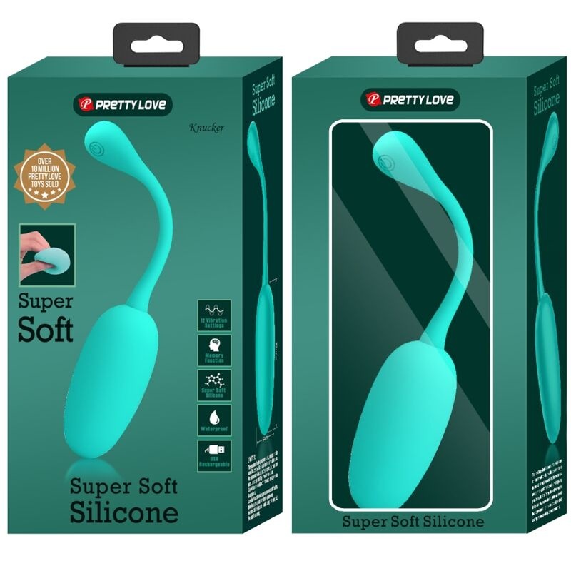 Ou Vibrator Knucker, 12 Moduri Vibratii, Silicon, USB, Verde