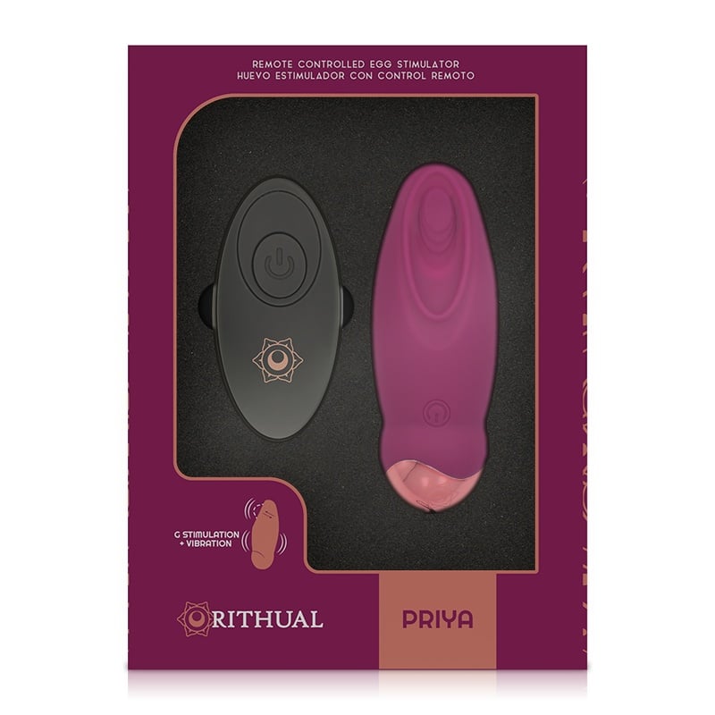 Ou Vibrator stimulator clitoris si G-spot RITHUAL - PRIYA cu telecomanda - 1 | YEO