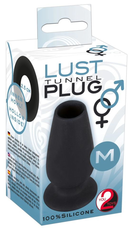 Plug anal gol din silicon Tunnel Plug M (10 cm)