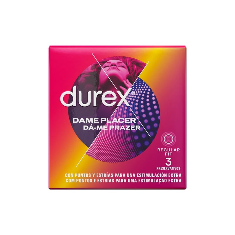 Prezervative cu striatii Durex Dame Placer Condoms 3 bucati