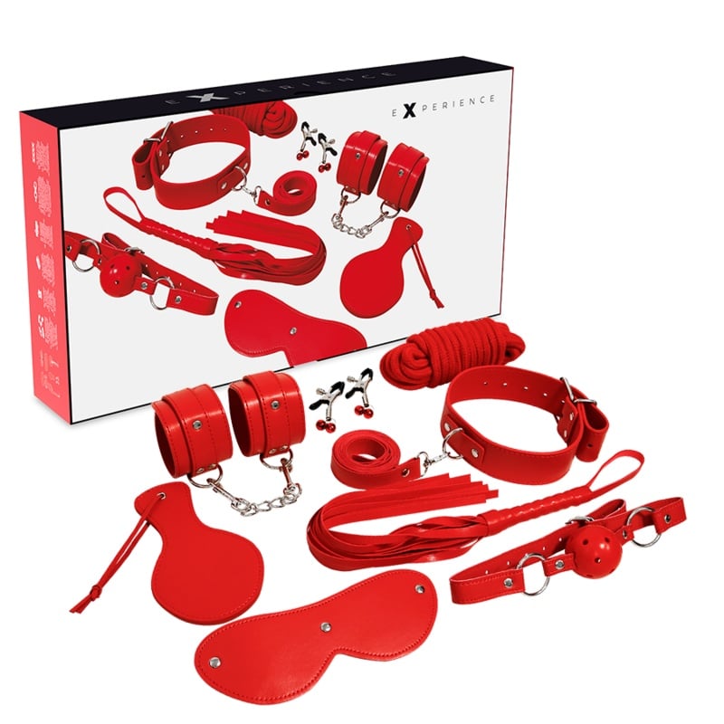 Set 8 piese BDSM Fetish Kit Rosu