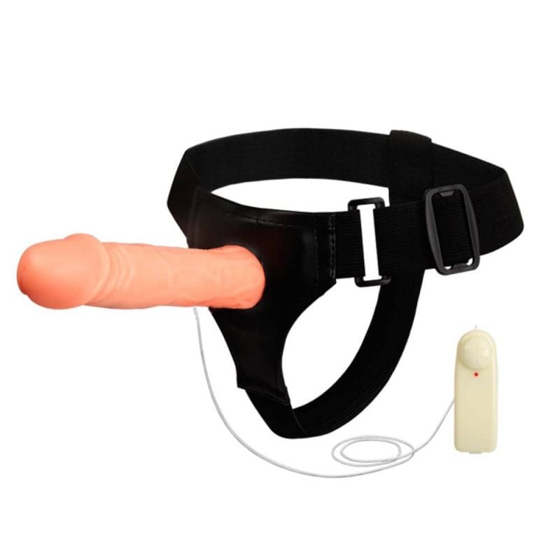 Strap-on cu vibratii 17cm