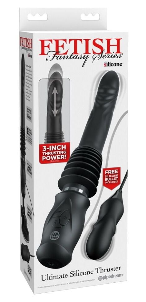 Vibrator 3 viteze de impingere + 10 moduri de vibratie Ultimate Silicone Thruster