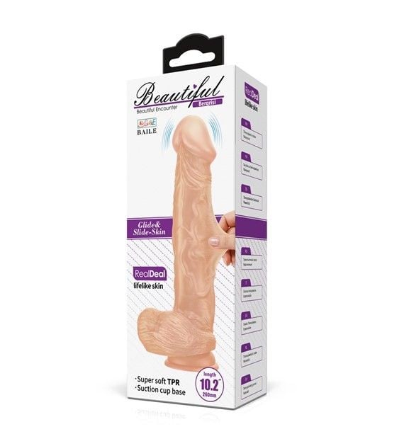 Vibrator clasic cu ventuza de fixare 26cm VIBRATOR BEAUTIFUL BERGRISI