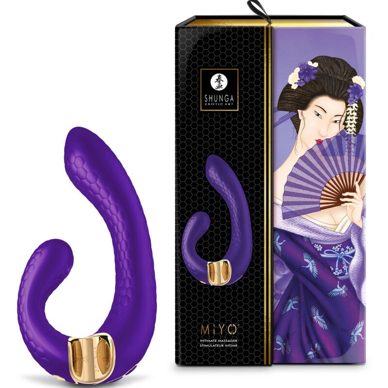 Vibrator de lux stimulator dublu SHUNGA - MIYO INTIMATE Violet