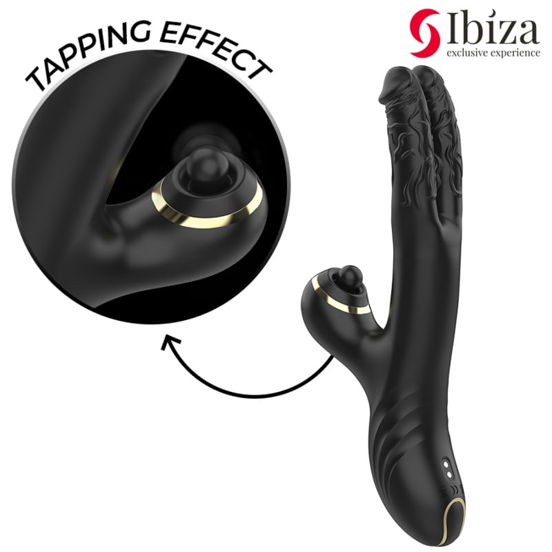 Vibrator Dublu Ibiza - Two Dragons Double Vibrator Black - 3 | YEO