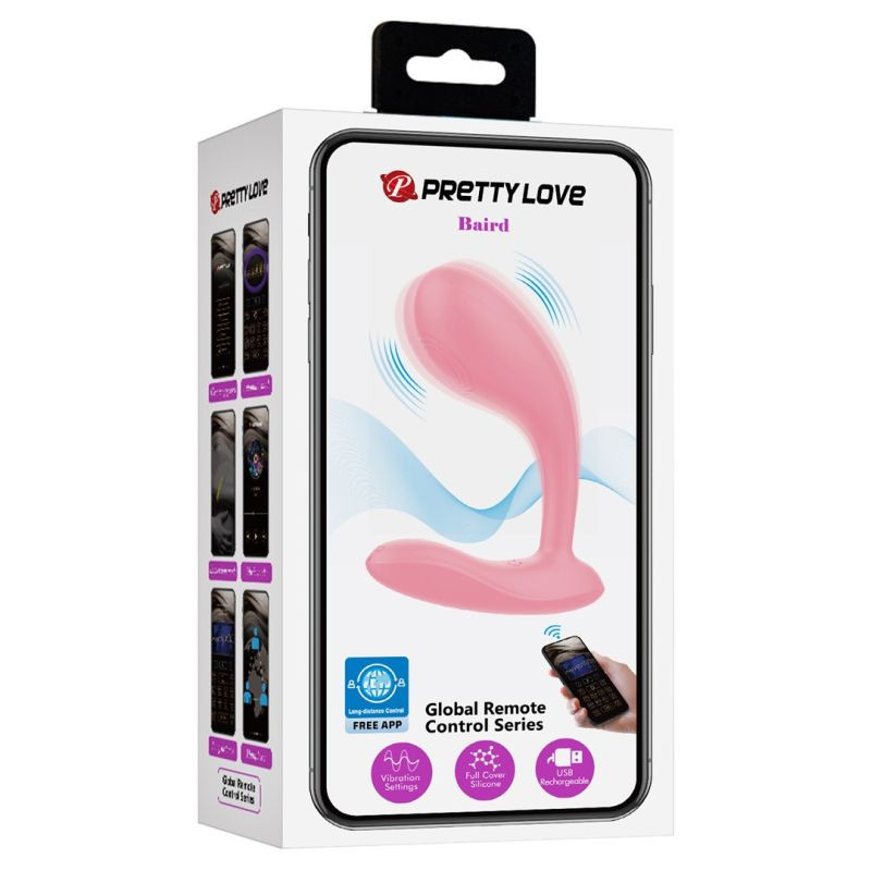 Vibrator G-Spot din silicon, cu aplicatie PRETTY LOVE BAIRD