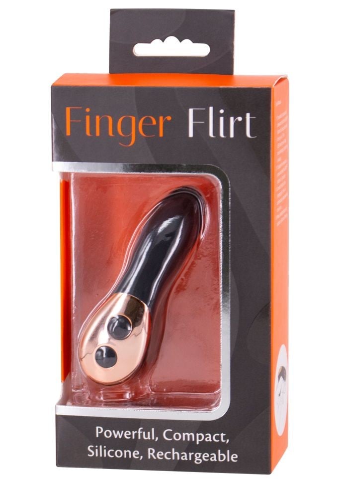 Vibrator pentru deget cu 7 moduri de vibratie Finger Flirt Rechargeable (7.9cm)