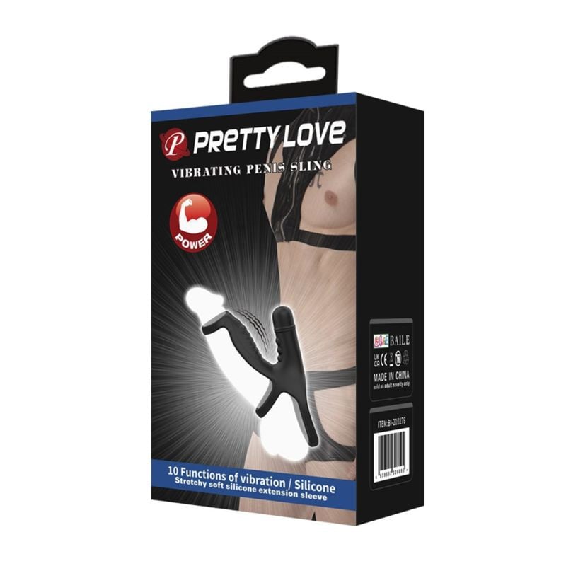 Vibrator pentru Penis PRETTY LOVE – VIBRATING PENIS SLING