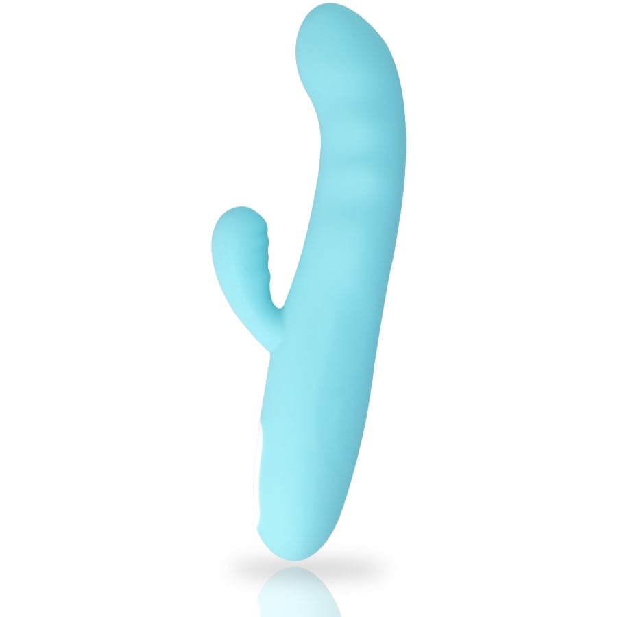 Vibrator stimulator cu miscari rotative G-Spot si clitoris Mia Eiffel TURQUOISE