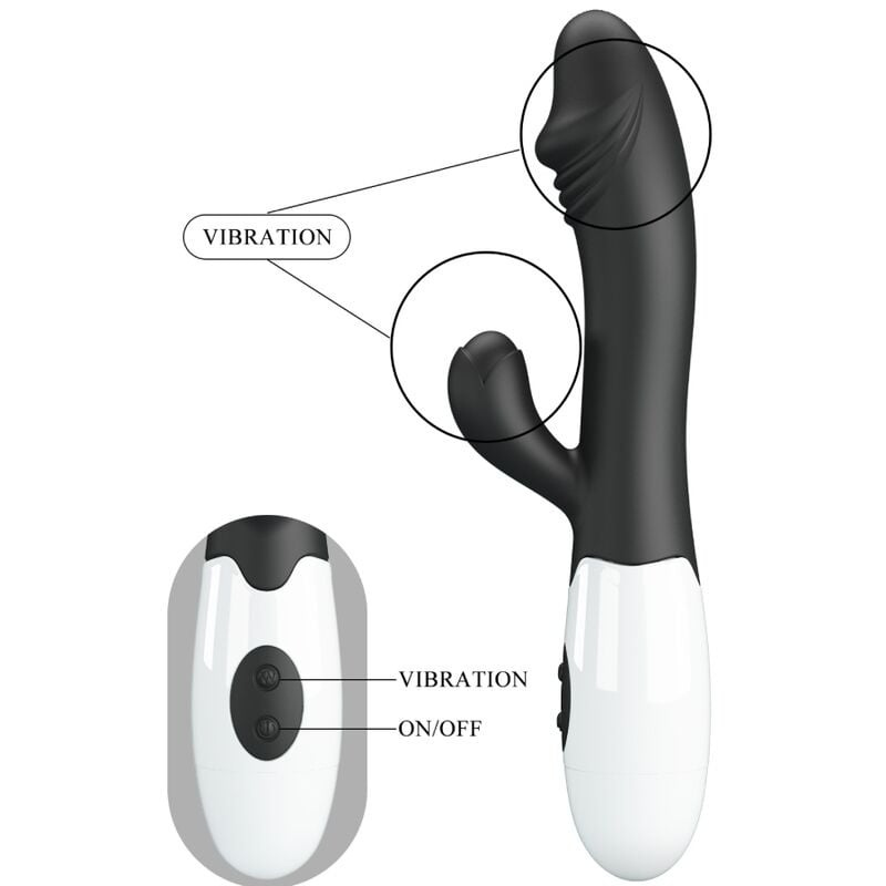 Vibrator stimulator punct G si clitoris Pretty Love - Snappy G-Spot Negru 30 funcții de vibrație - 3 | YEO