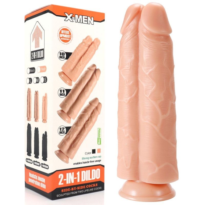 X-Men 11" 2-in-1 Dildo Flesh (28.5cm x 8.9cm)