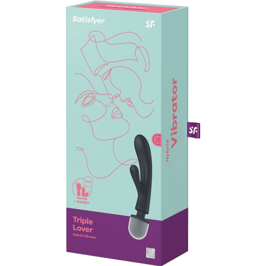 Aparat masaj Satisfyer - Triple Lover Rabbit Grey