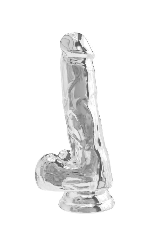 Clear Dildo w. Balls 6 inch (16 cm) - 1 | YEO