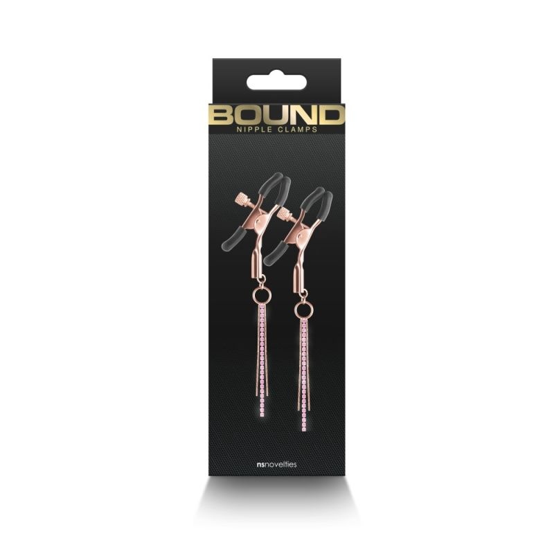 Clemele ajustabile pentru mamelon Bound - Nipple Clamps - D3 - Rose Gold