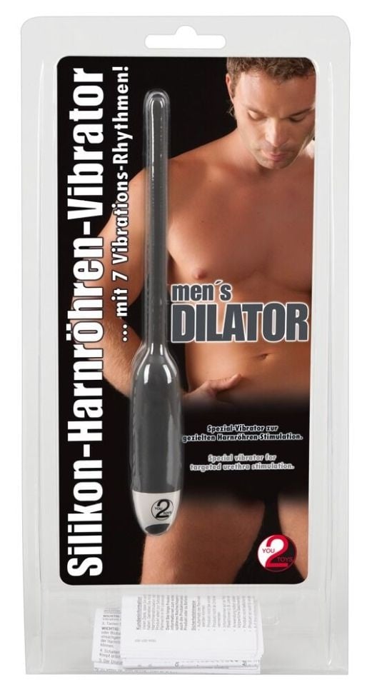 Dilatator flexibil din silicon cu 7 moduri de vibratie Silicone Dilator Black 19cm