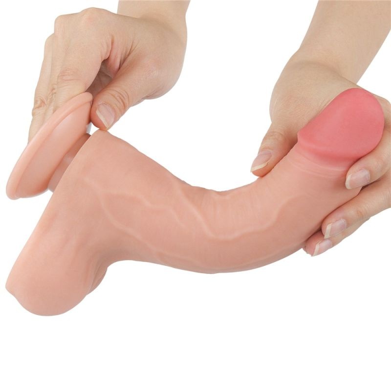 DILDO 8.5\'\' SLIDING SKIN DUAL LAYER DONG FLESH (22cm) - 1 | YEO