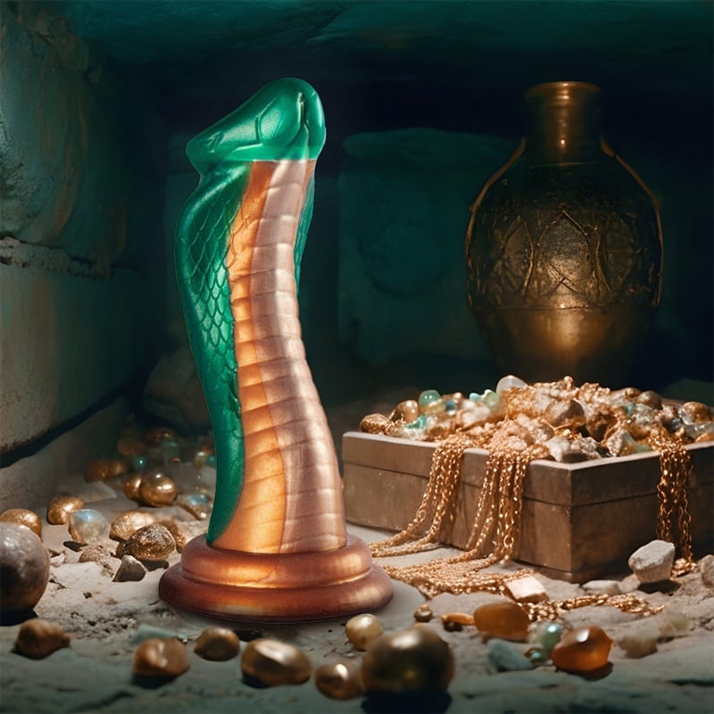 Dildo bizar din silicon EPIC - PYTHON DILDO COBRA GREEN