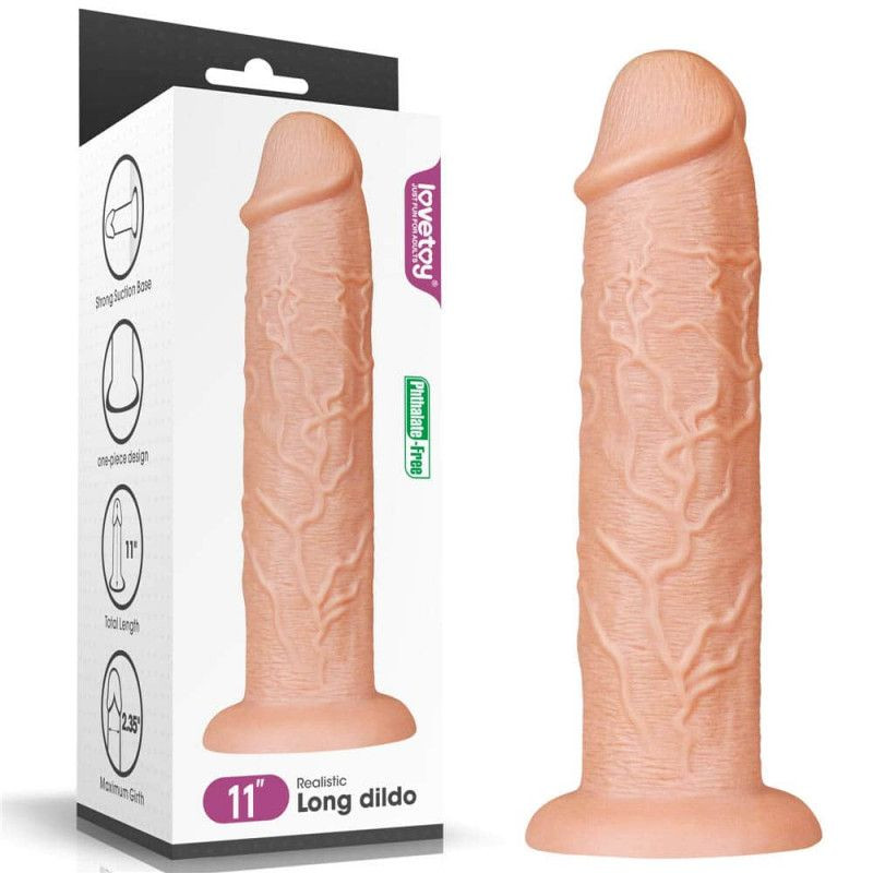 Dildo de marime gigantica Realistic Long Dildo Flesh 27.5 x 5.85cm - 1 | YEO