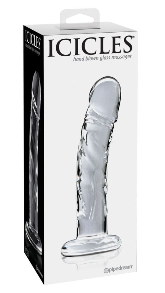 Dildo din sticla suflata manual Glass Dildo No. 62 (18cm)