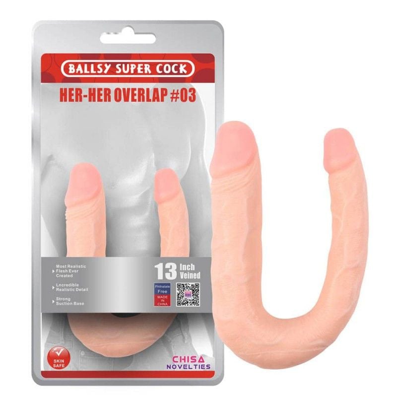 Dildo dublu curbat cu 2 capete diferite  in SexShop KUR Romania