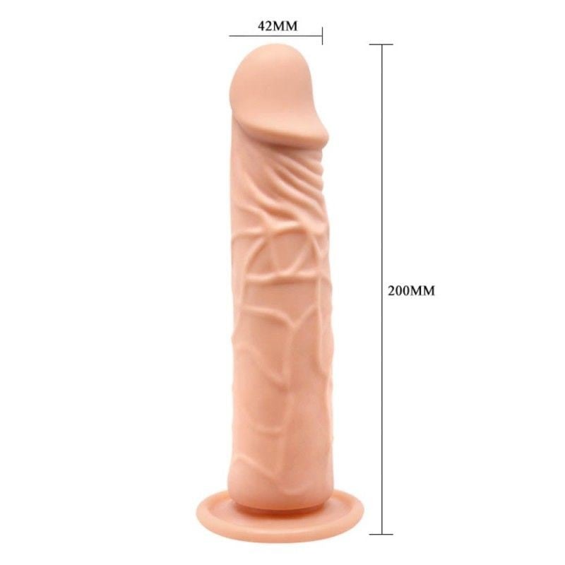 Dildo realist cu strat moale Barbara Calvin Dildo cu ventuza 20cm