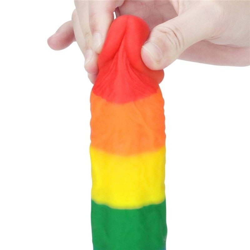 Dildo realistic Pride din silicon compatibil strap-on 8\'\' Prider Dildo (20.5cm) - 3 | YEO