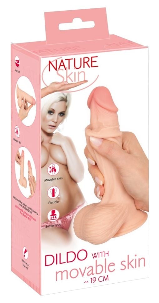 Dildo with movable Skin (18.7 cm)