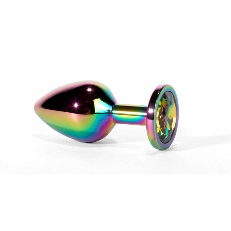 Dop anal Small Secret Shine Metal Butt Plug Rainbow (7.1cm) - 2 | YEO