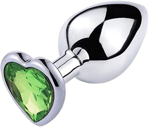 Hearty Buttplug Small Silver /Light Green