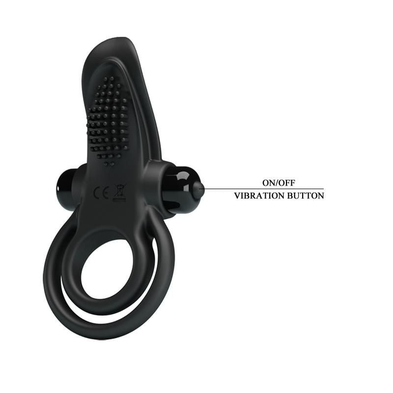 Inel penis Pretty Love Vibrant Penis Ring Black