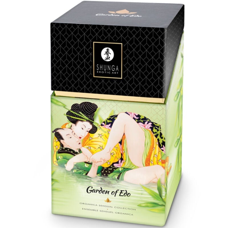 Kit masaj erotic pentru cupluri Shunga - Edo Garden Kit Organic Collection