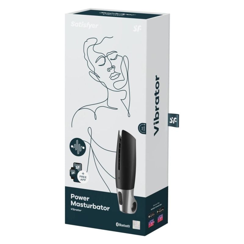 Masturbator cu vibratii Satisfyer Power Masturbator black silver