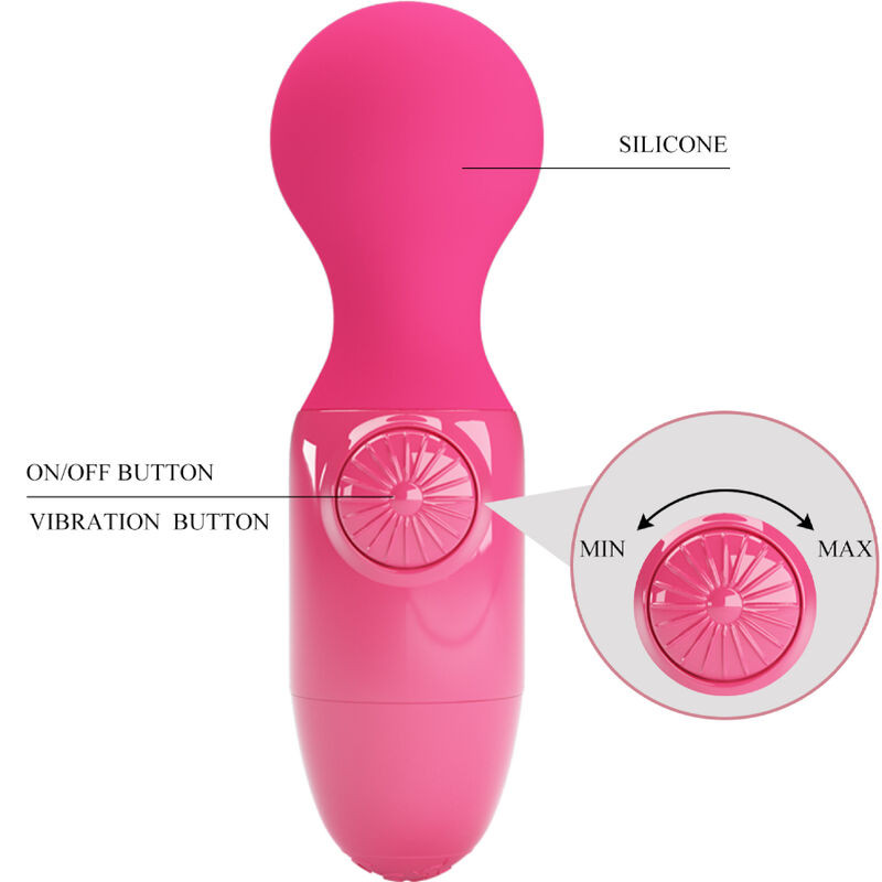 Mini aparat de masaj Wonder Mini stick PRETTY LOVE MINI STICK PINK (12cm) Reincarcabil - 1 | YEO