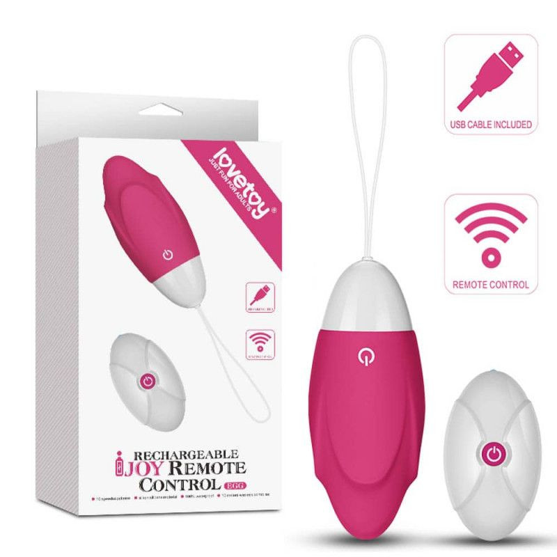 Ou vibrator cu telecomanda IJOY Wireless Remote Control Rechargeable Egg Pink