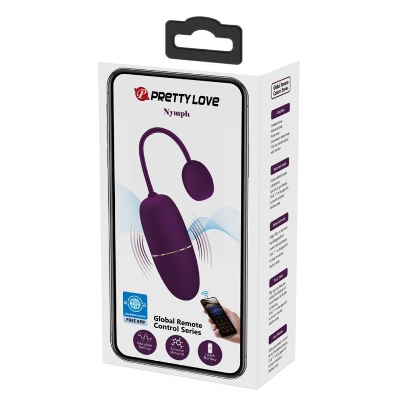 Ou vibrator din silicon cu 12 moduri de vibratii EGG PRETTY LOVE – NYMPH