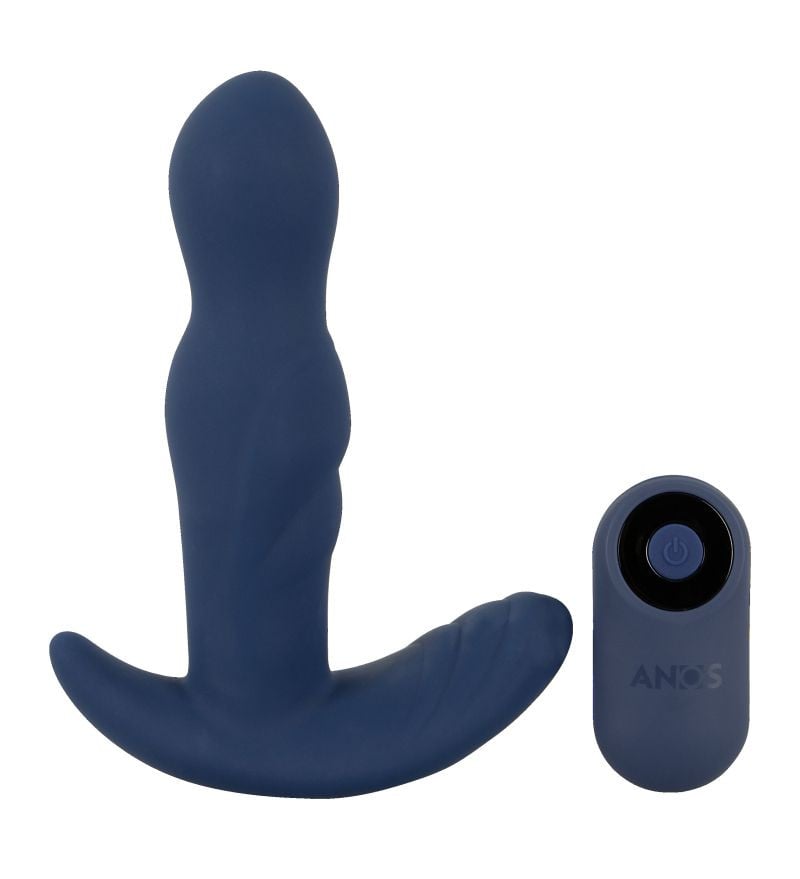 Plug anal vibrant cu varf rotativ P-spot Anos RC Rotating Prostate Plug with Vibration (13,3 cm) - 1 | YEO