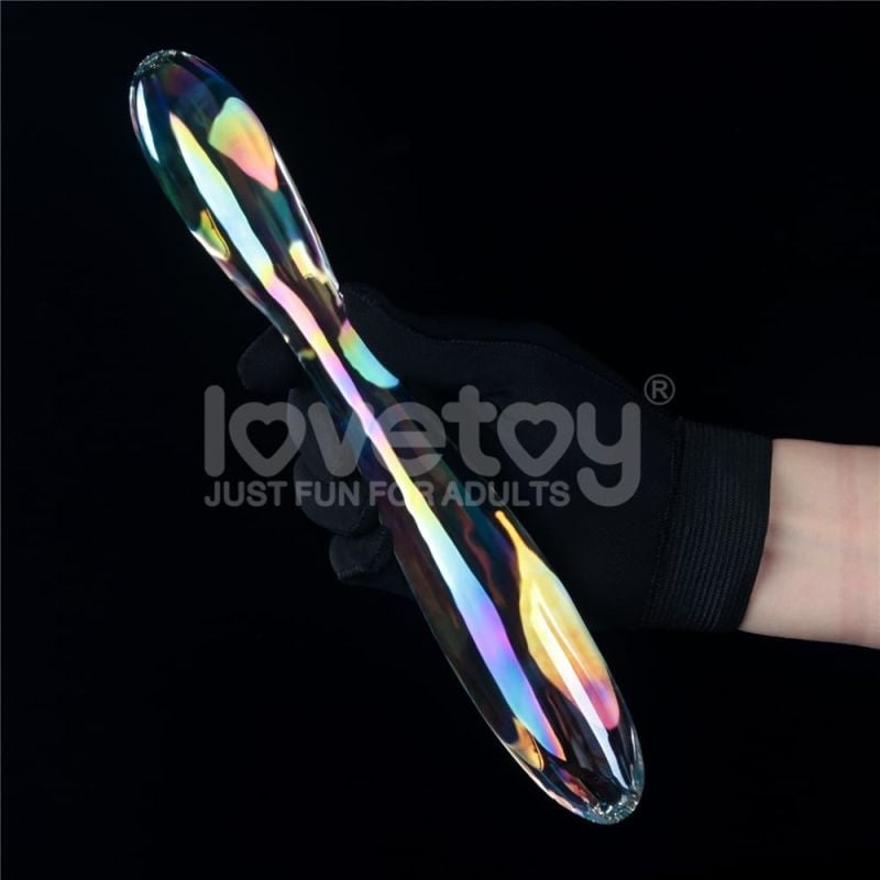 Twilight Gleam Glass Dildo- Double Delight (23.2cm)