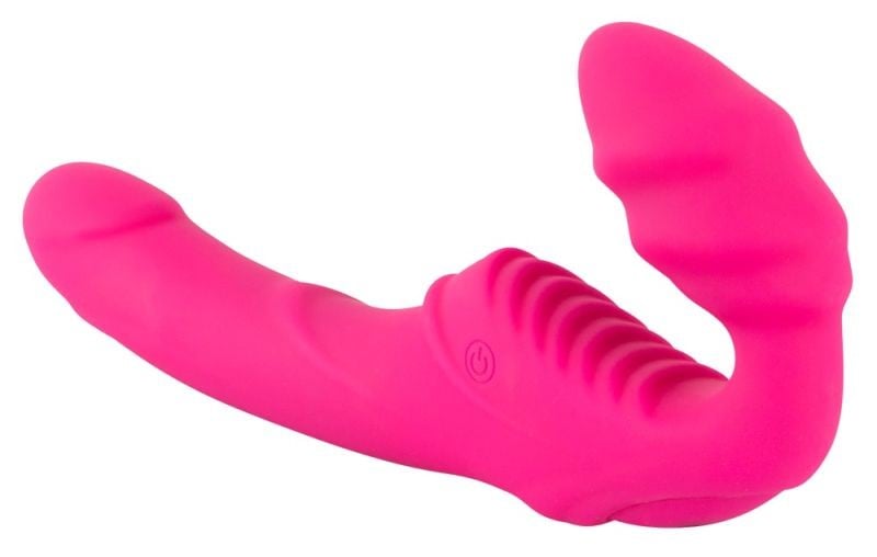 Vibrating Strapless Strap-on cu 9 moduri de vibrație si caneluri mari, stimulatoare - 2 | YEO