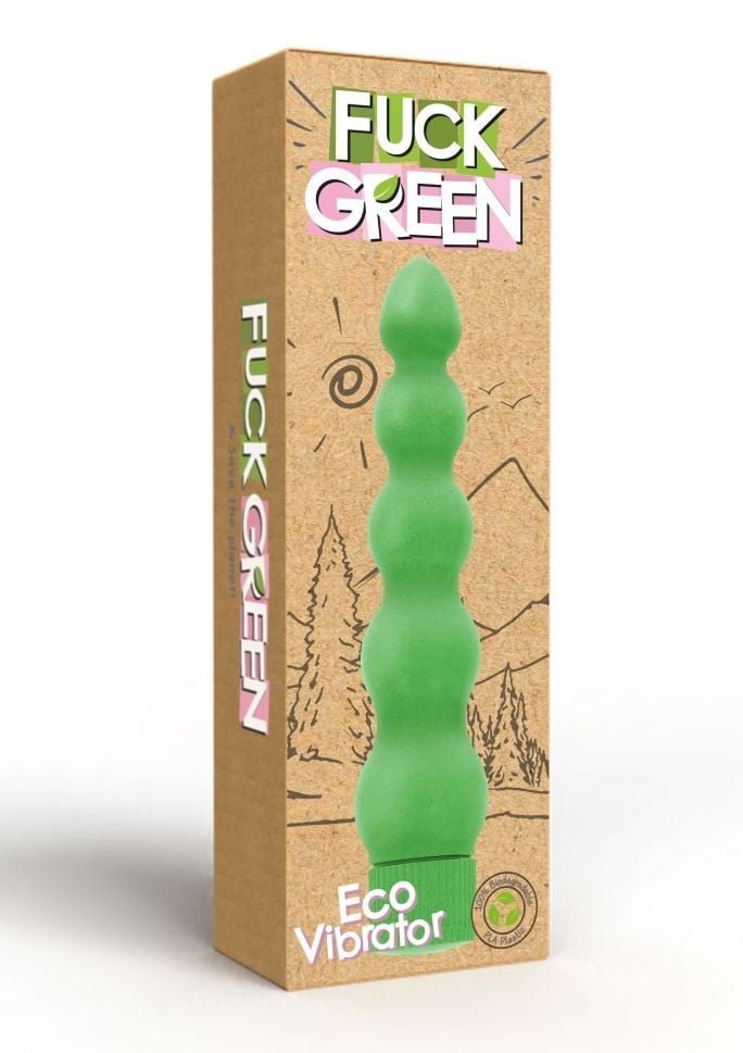 Vibrator biodegradabil Eco Vibrator, Green (18.5cm) - 3 | YEO