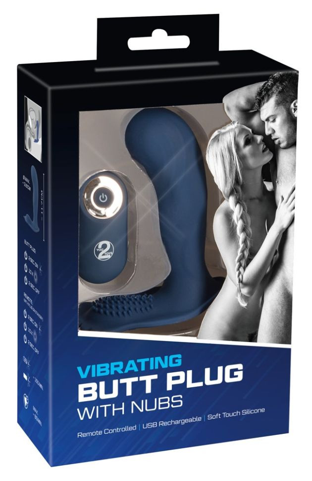 Vibrator canelat pentru prostata Vibrating Butt Plug (11,7 cm)