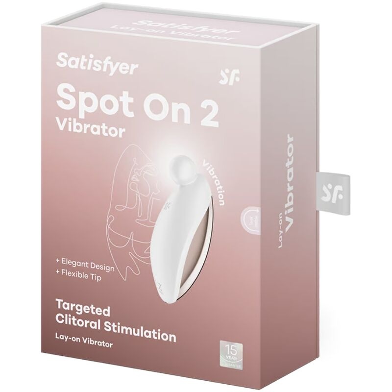 Vibrator Compact Satisfyer Spot On 2 -pentru Stimularea Clitoridiană culoare Alb