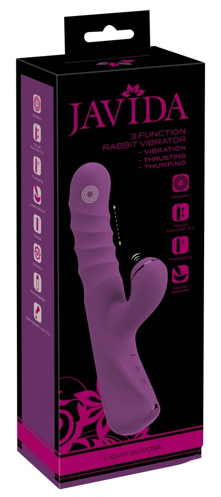 Vibrator cu stimulare clitoris si punct G cu miscare sus in jos Javida 10 moduri de vibratii