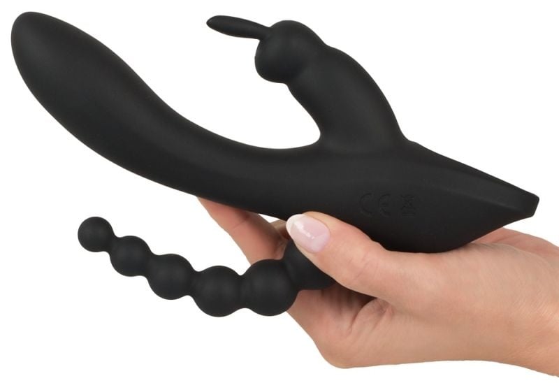 Vibrator cu stimulator de clitoris si anal Triple G-Spot Vibrator (20,8 cm)